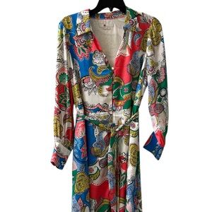 Boden Rosanna MIDI Shirt Dress Paisley 12P